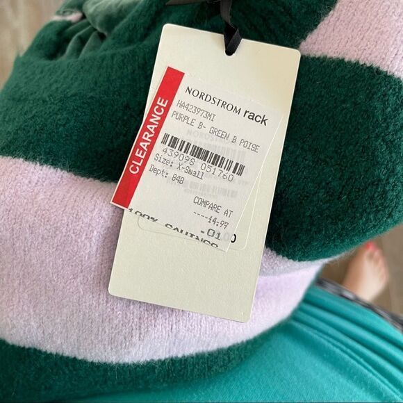 Halogen Atlantic Pacific Striped Bow Back Sweater - Picture 5 of 6